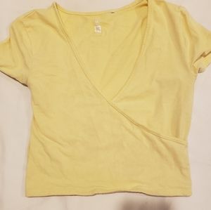 Surplice yellow crop top